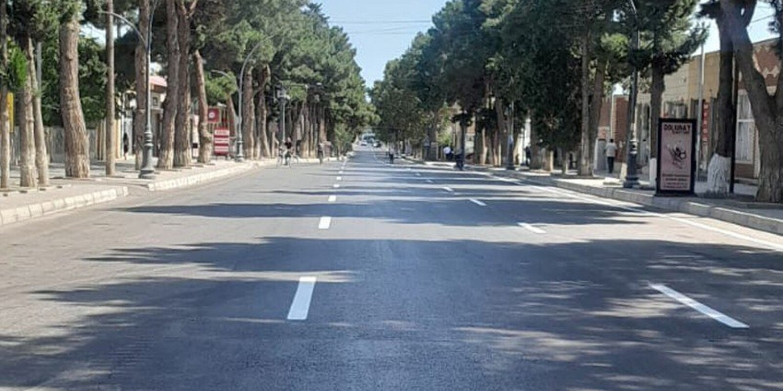 Xaçmazda yol nişanlanma işləri aparılır